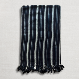 Antique 20th-century 55" x 88" West African Indigo Bedcover