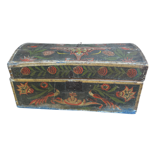 18th-century French Painted Trunk