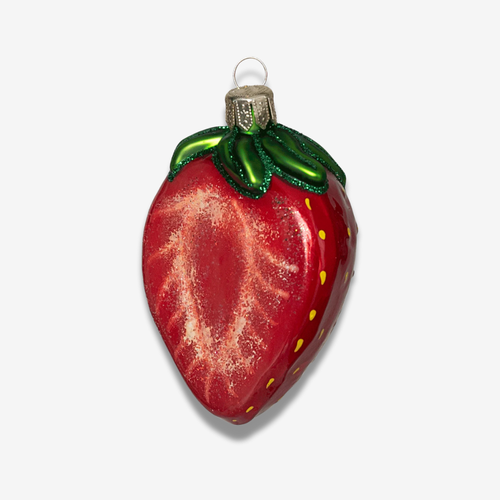 Strawberry in Half Ornament