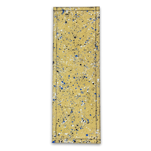 2' x 6' Black Point Mercantile Splatter Painted Canvas Mat #32