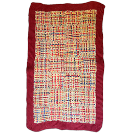 Vintage "Stocking" Round Rag Rug