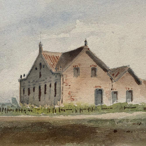 19th Century French Watercolor Painting by Alphonse Baril (#39)