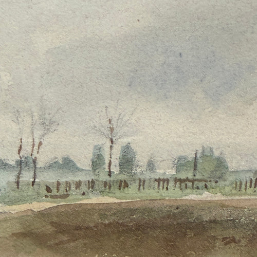19th Century French Watercolor Painting by Alphonse Baril (#39)