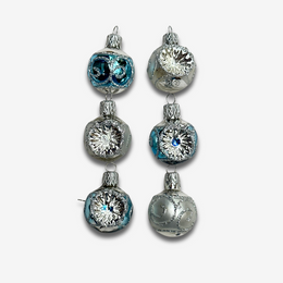 Set of 6 Mini Nostalgic Reflector Ornaments