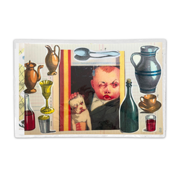 One-of-a-Kind Collaged Objects Mat (#2)
