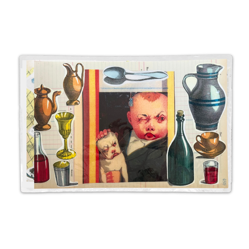 One-of-a-Kind Collaged Objects Mat (#2)