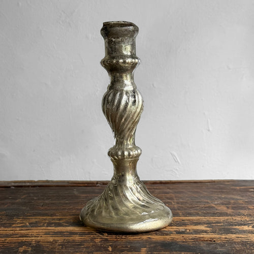 19th-century Mercury Glass Candle Holder (#10-1)