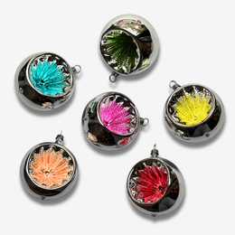 Set of 6 Colorful Reflector Ornaments