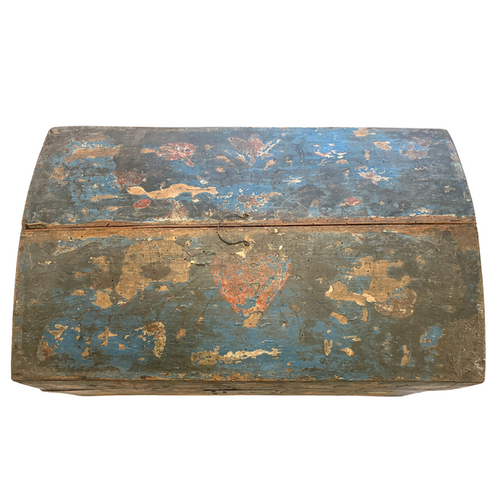 18th-century French Painted Trunk