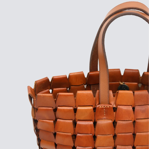 Leather Dragon Diffusion Link Tote in Tan