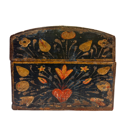 18th-century French Painted Trunk
