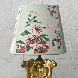 8" H Antique French Paper Custom Lampshade #A14
