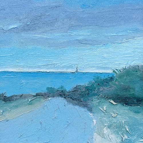 "Rt 6A from Magna View" Oil Painting on Linen by Arthur Cohen (1928-2012)