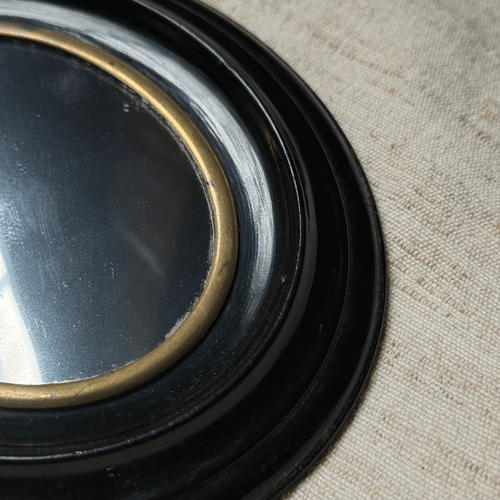 19th-century Small Convex French Mirror #2
