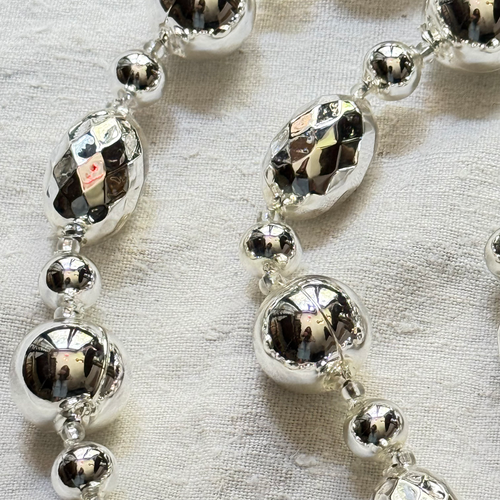 Large Silver Bauble Garland
