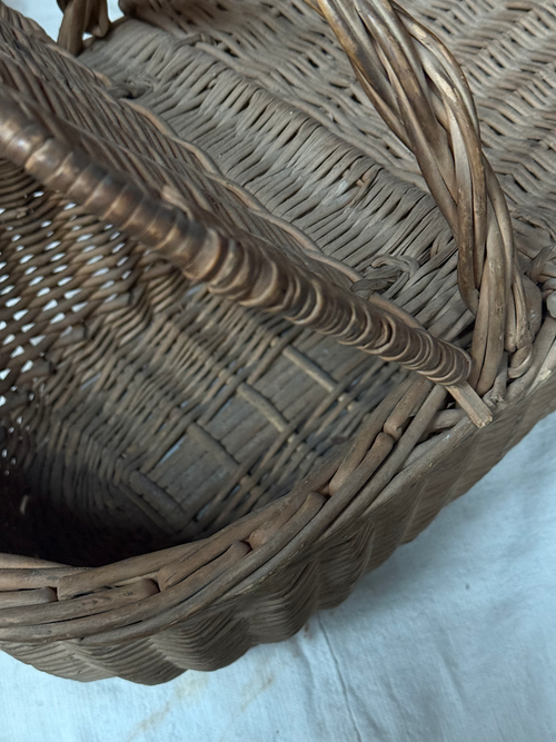 Antique  Double Lidded Picnic Basket