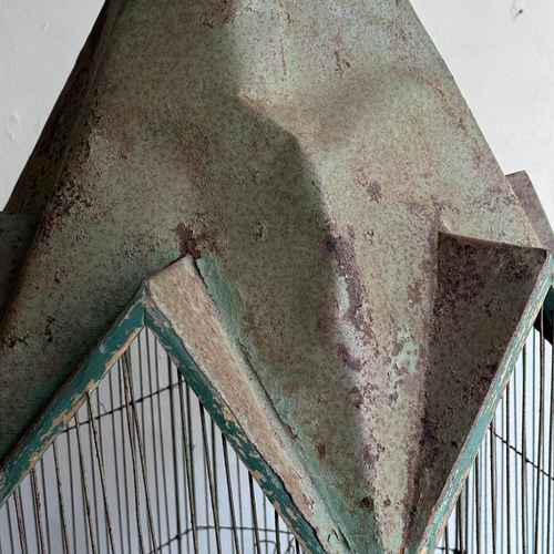 Early 20th-century Tin and Wire Bird Cage