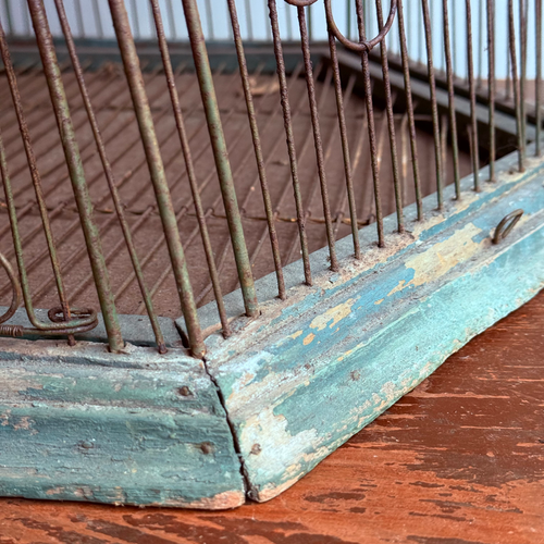 Early 20th-century Tin and Wire Bird Cage
