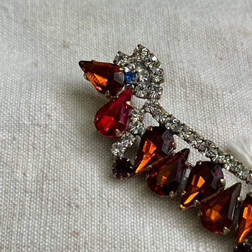 Crystal Dog Brooch
