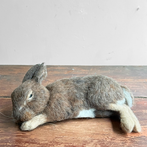 Needle Felted Sleeping Bunny