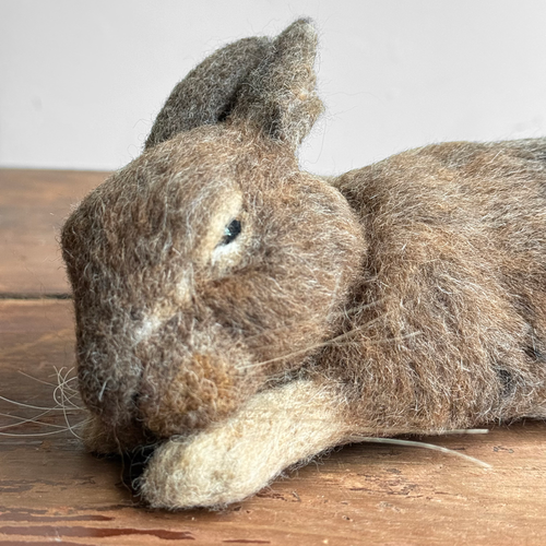 Needle Felted Sleeping Bunny