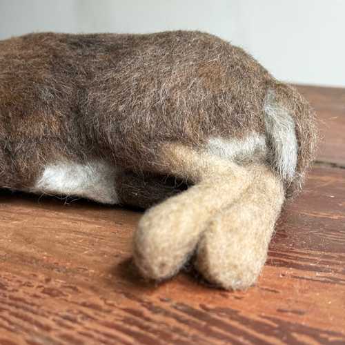 Needle Felted Sleeping Bunny