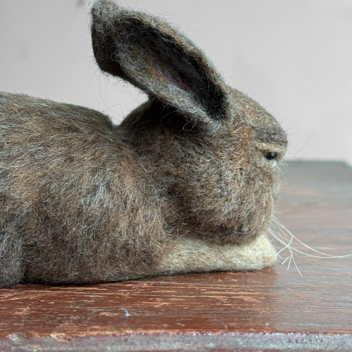 Needle Felted Sleeping Bunny