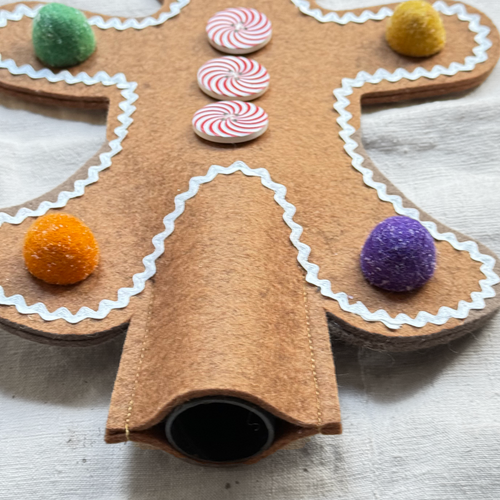 Felt Good(s) Wool Felt Gingerbread Man Tree Topper