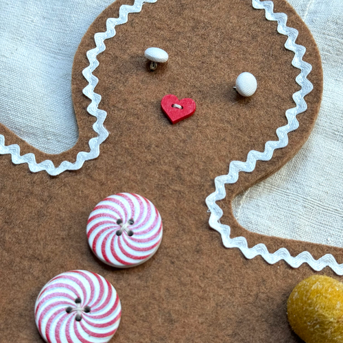 Felt Good(s) Wool Felt Gingerbread Man Tree Topper