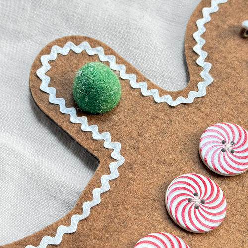 Felt Good(s) Wool Felt Gingerbread Man Tree Topper
