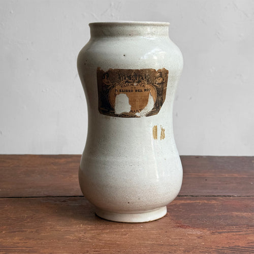 18th-century French Faience Apothecary Jar