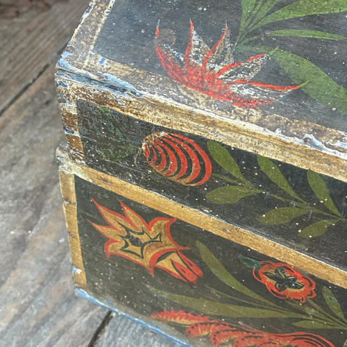 18th-century French Painted Trunk