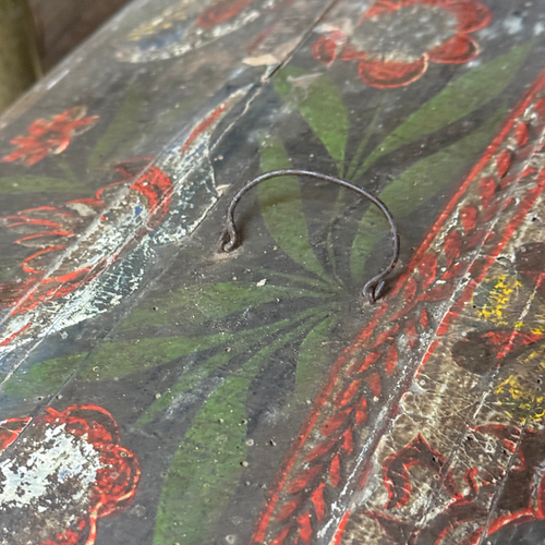 18th-century French Painted Trunk