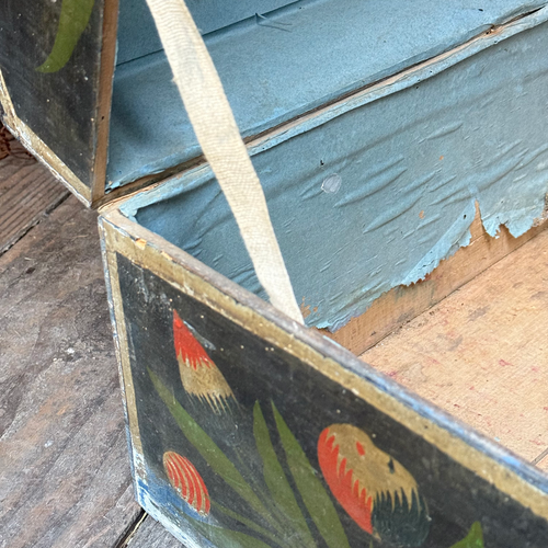 18th-century French Painted Trunk