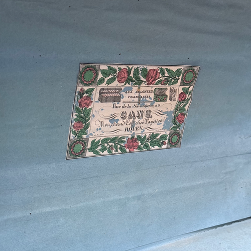 18th-century French Painted Trunk