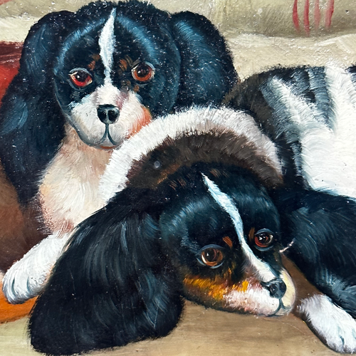 Mid 20th-century Dutch Oil Dog Portrait Painting