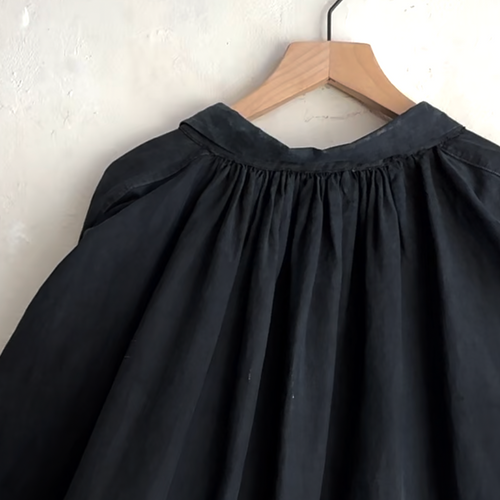 19th-century French Indigo Smock (#S-02)