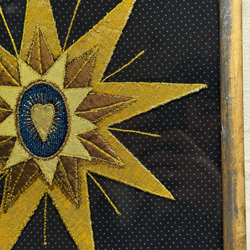 Hand Embroidered "Star with Heart" by Zara Merrick