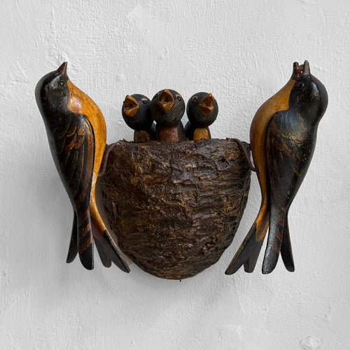 Mid 20th-century Black Forest Carved Bird's Nest (BF-602)