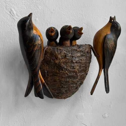Mid 20th-century Black Forest Carved Bird's Nest (BF-602)