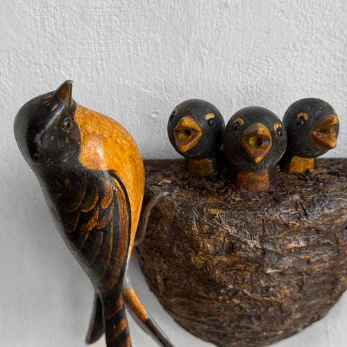 Mid 20th-century Black Forest Carved Bird's Nest (BF-602)