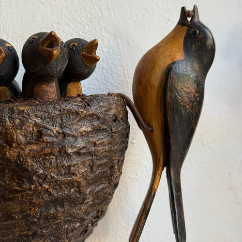 Mid 20th-century Black Forest Carved Bird's Nest (BF-602)