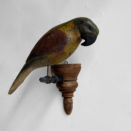 Early 20th-century Black Forest Carved Parrot (BFP-01)