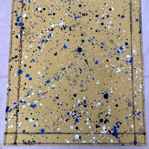 2' x 6' Black Point Mercantile Splatter Painted Canvas Mat #32