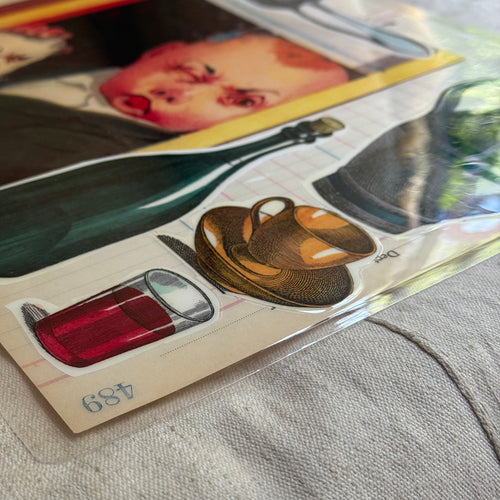 One-of-a-Kind Collaged Objects Mat (#2)