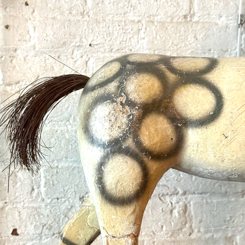 19th-century French Toy Horse on Wheels