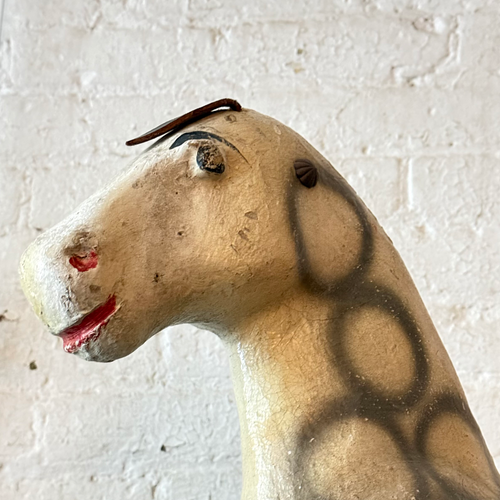 19th-century French Toy Horse on Wheels