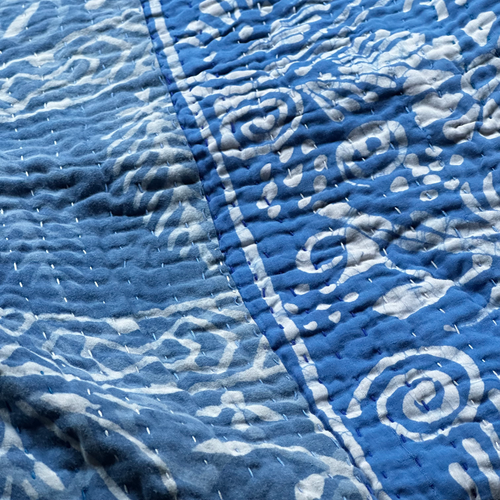 Vintage Sari Treble Bedcover JF223