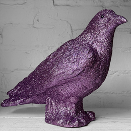 Ino Schaller Glitter Crow in Lilac