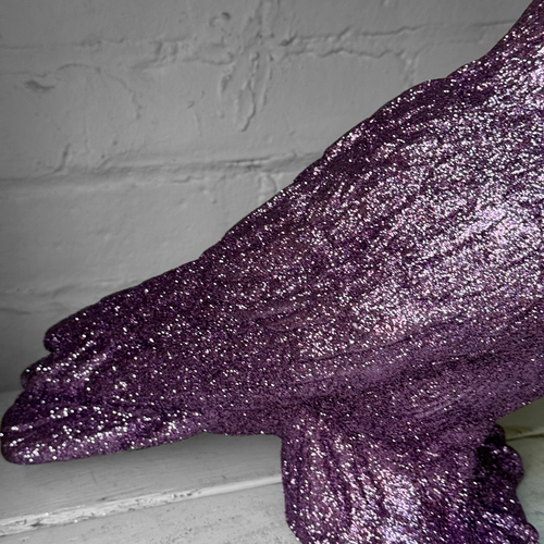 Ino Schaller Glitter Crow in Lilac